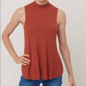 New Loft Mock Neck Swing Sweater Tank